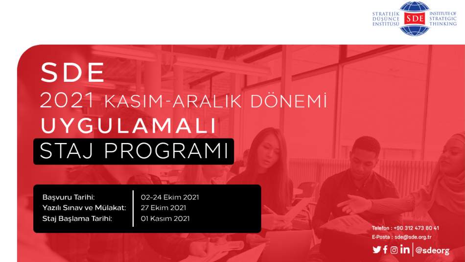 SDE 2021 KASIM-ARALIK DÖNEMİ UYGULAMALI STAJ PROGRAMI