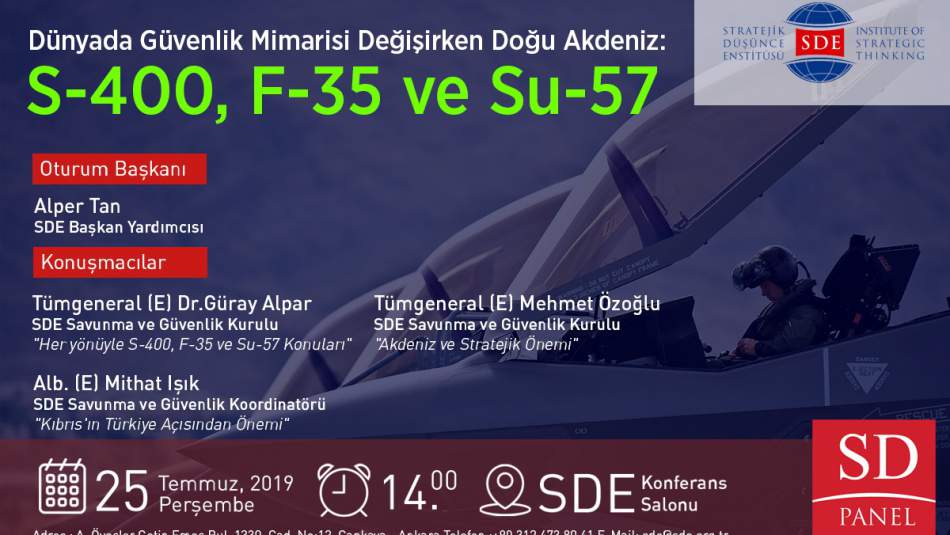 "Dünya'da Güvenlik Mimarisi Değişirken Doğu Akdeniz: S-400, F-35, Su-57" Paneli