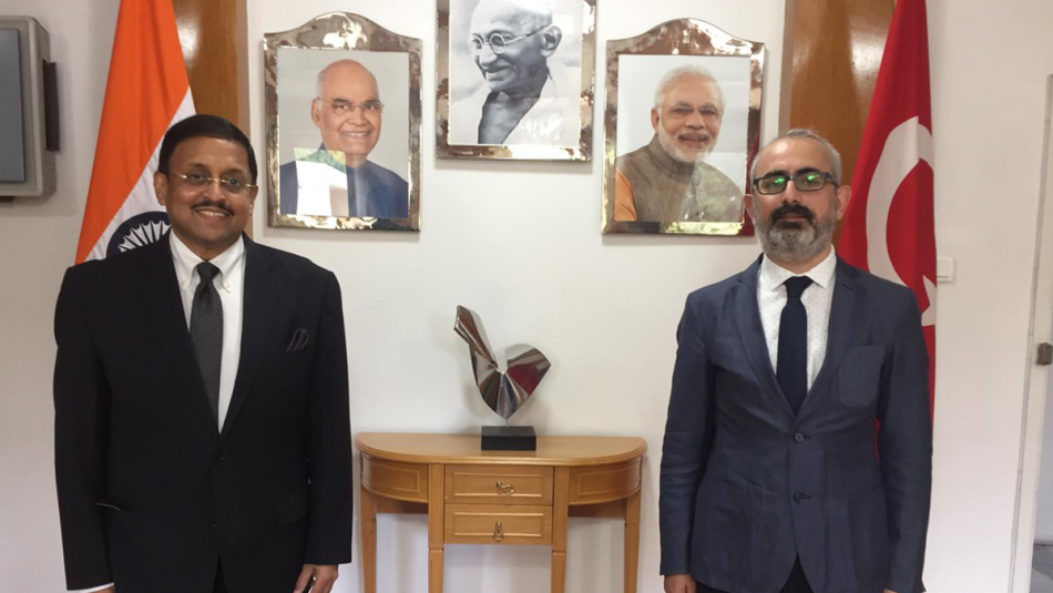SDE Başkanı Kafkasyalı'dan Hindistan'ın Yeni Ankara Büyükelçisi'ne Ziyaret