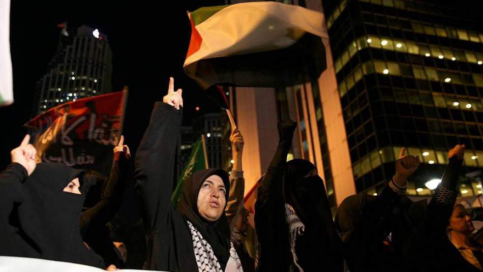 İsrail'in İstanbul Başkonsolosluğu önünde Filistin protestosu