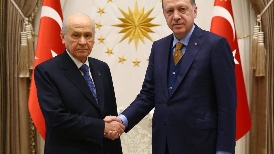 Cumhurbaşkanı Erdoğan'ın Bahçeli'yi kabulü sona erdi