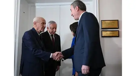 DEM Parti Heyeti MHP Grubunu Ziyaret Etti, Görüşmeye Devlet Bahçeli de Katıldı