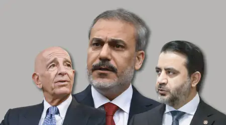 Dışişleri Bakanı Fidan Suriye’deki Son Gelişmeleri Mevkidaşı Şeybani ve ABD’nin Suriye Temsilcisi Barrack’la Konuştu