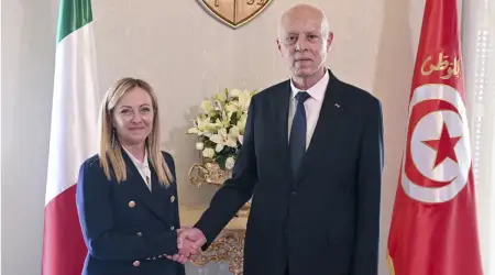 İtalya Başbakanı Meloni Türkiye’ye Gelmeden Önce Tunus’ta Göç, Kalkınma ve İkili İlişkileri Görüştü