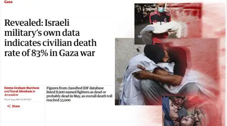 İngiliz The Guardian İsrail Askeri İstihbaratının Veri Tabanındaki Bilgileri Paylaştı: Gazze’de Katledilenlerin %83’ü Sivil