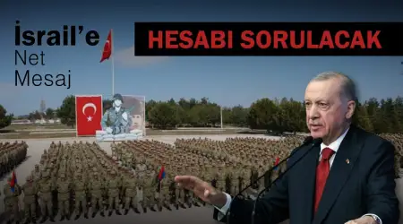 Başkomutandan Türk Ordusunun Önünde İsrail'e Çok Açık Mesaj: Hesabı Sorulacak
