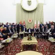 Cumhurbaşkanı Erdoğan, TBMM Resepsiyonunda CHP Dışında Tüm Parti Liderleri ile Bir Araya Geldi