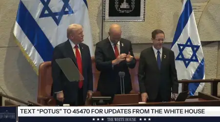 Trump İsrail Parlamentosu Protesto Şoku