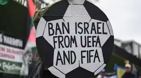 Soykırımcı İsrail’in Uluslararası Futbol Müsabakalarından Men Edilmesi için İngiltere’de Kampanya Başlatıldı