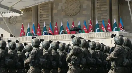 Cumhurbaşkanı Erdoğan, Azerbaycan'ın Zafer Günü Törenine Katıldı