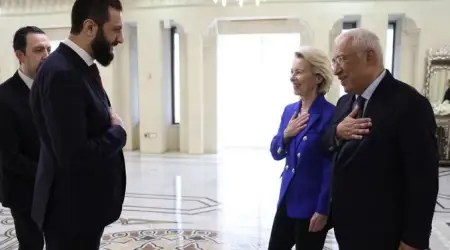 AB Liderleri Şam’da Cumhurbaşkanı Şara’yı Ziyaret Ederek Ülkenin Yeniden İnşası Konusunda Destek Sözü Verdi