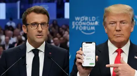 Trump Kendisine Yalakalık Yapan Macron’un WhatsApp Konuşmalarını Yayınladı