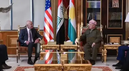 ABD’nin Suriye ve Irak Özel Temsilcisi Tom Barrack Erbil’de Mesut Barzani ile Görüştü