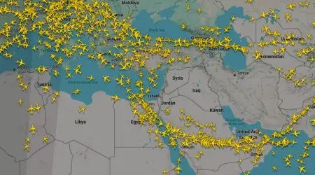 İran’da Duran Hava Trafiği, Türkiye, Suudi Arabistan ve Kafkasya Üzerinde Yoğunlaştı