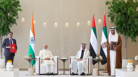 Hindistan Başbakanı Narendre Modi BAE Lideri Nahyan’la Abu Dabi’de Görüştü