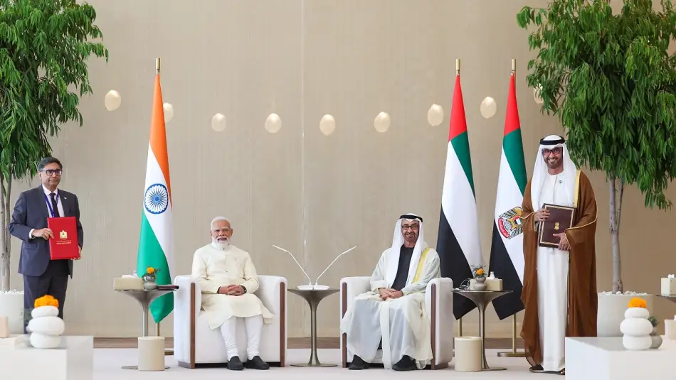 Hindistan Başbakanı Narendre Modi BAE Lideri Nahyan’la Abu Dabi’de Görüştü