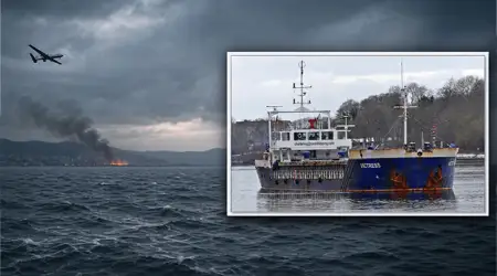 Ukrayna Donanması Duyurdu: Türk Mürettebatın da Bulunduğu "Victress" İsimli Kuru Yük Gemisi Dronla Vuruldu