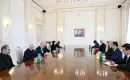 İran Meclis Başkanı Muhammed Bakır Kalibaf ile Azerbaycan Cumhurbaşkanı Aliyev Bir Araya Geldi