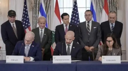 Washington’da İsrail-Lübnan Anlaştı, Hizbullah Taraftarları Protesto için Sokağa Döküldü