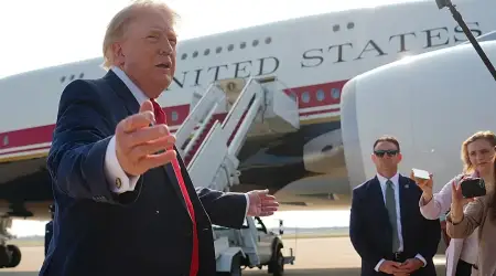 ABD Başkanı Trump Ankara’ya Hareketinden Önce Gazetecilere Konuştu: Türkiye Cumhurbaşkanı Erdoğan’ın Hatırı İçin Gidiyorum