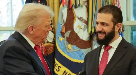 Trump’ın Golan Tepeleri İsrail’e Ait Sözlerine Ahmet Şara: “Golan Tepeleri Suriye’ye Ait, Neden New Jersey’i Vermiyorsunuz?”