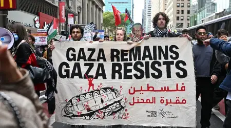 Soykırımcı Netanyahu New York Sokaklarında Protesto Edildi