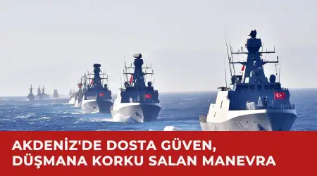 MSB Kamuoyuyla Paylaştı, Türk Donanmasından Akdeniz'in Mavi Sularında Gövde Gösterisi