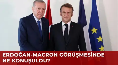 Erdoğan Macron’la Görüştü