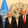 KKTC Cumhurbaşkanı Ersin Tatar, BM Genel Sekreteri Guterres ile Görüştü