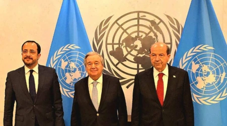 KKTC Cumhurbaşkanı Ersin Tatar, BM Genel Sekreteri Guterres ile Görüştü