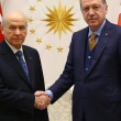Cumhurbaşkanı Erdoğan'ın Bahçeli'yi kabulü sona erdi
