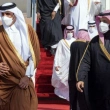 Katar Emiri Al Sani Suudi Arabistan'da Veliaht Prens Tarafından Karşılandı