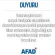 AFAD'dan Depremle İlgili Dezenformasyon Uyarısı