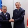 Cumhurbaşkanı Erdoğan, Özbekistan Cumhurbaşkanı Şevket Mirziyoyev ile Bir Araya Geldi