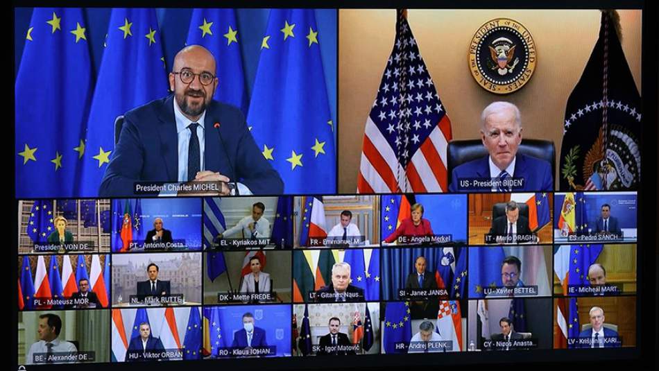 ABD Başkanı Biden AB Liderleri ile Çevrim İçi Görüştü