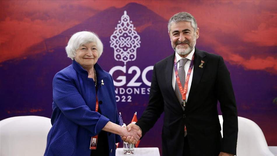 Hazine ve Maliye Bakanı Nureddin Nebati, ABD Hazine Bakanı Yellen ile Görüştü