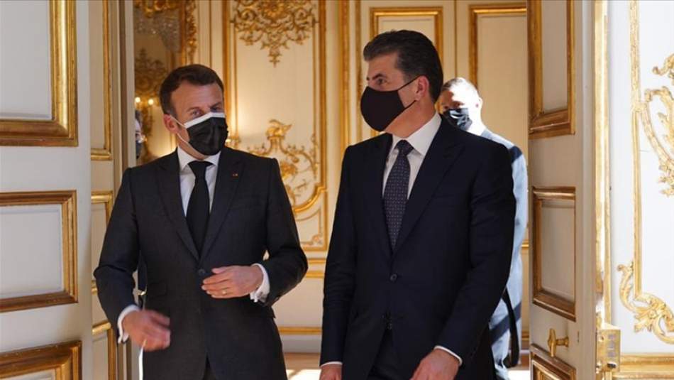Fransa Cumhurbaşkanı Macron ve IKBY Başkanı Barzani Paris'te Bir Araya Geldi