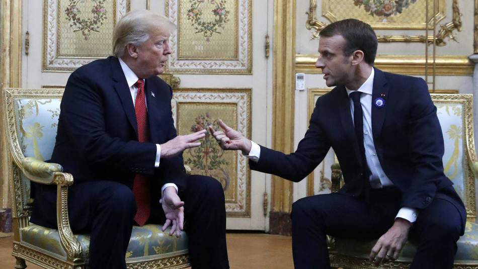Trump'tan Macron'a: Biz Olmasaydık Almanca Öğreniyordunuz