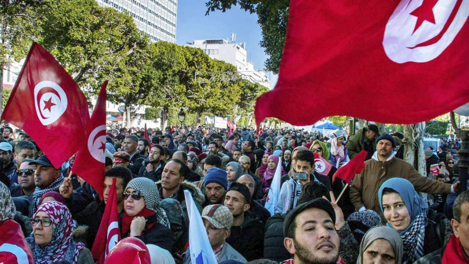 Tunus'ta halk BAE'yi protesto etti