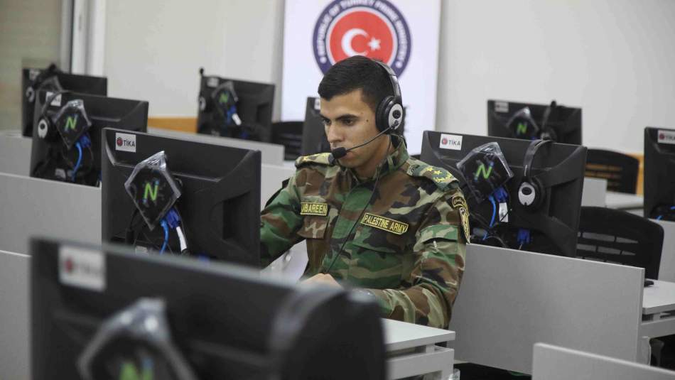 TİKA Filistin Askerî Eğitim Merkezine yabancı dil laboratuvarı kurdu